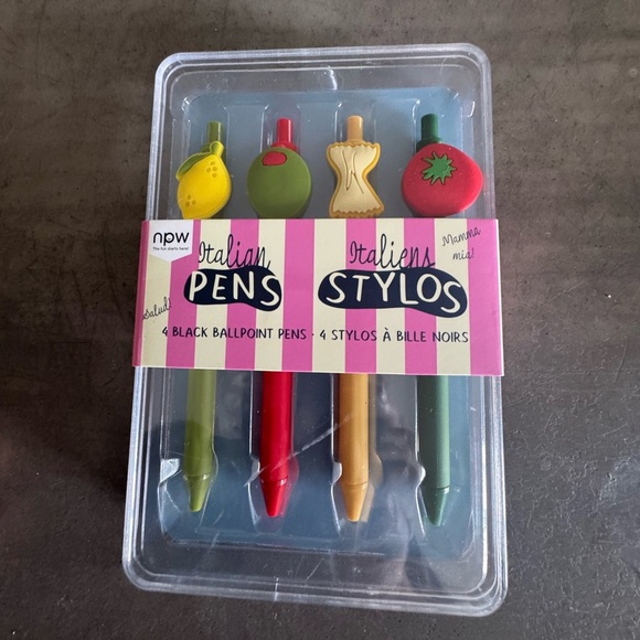 White Al Dente adjustable Cap w/ Embroidered Pasta Design & 4 black ink pen set🍝 - Picture 11 of 14